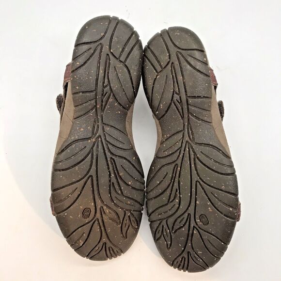 Teva 4218 Brown Leather Sandal Women's 7 Hook & Loop Slip Resistant Strappy Shoe - Picture 9 of 10